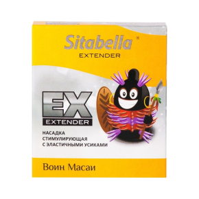 Стимулирующая насадка с усиками Sitabella condoms Воин Масаи