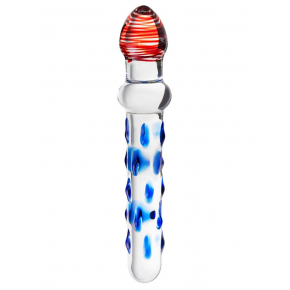 Стеклянный фаллоимитатор с шишечками Sexus Glass