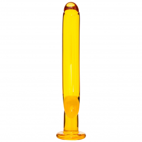 Желтый стимулятор-банан из стекла, 17.5×2.5 см
