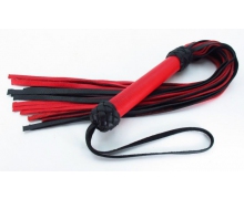 Черно-красная плеть с красной ручкой «Турецкие головы», 57 см