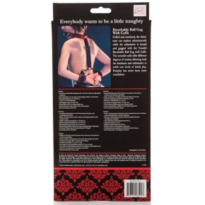 Кляп с наручниками Scandal Breathable Ball Gag With Cuffs