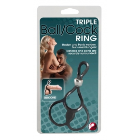 Лассо с подхватом мошонки Orion You2Toys Triple Ball and Cock Ring