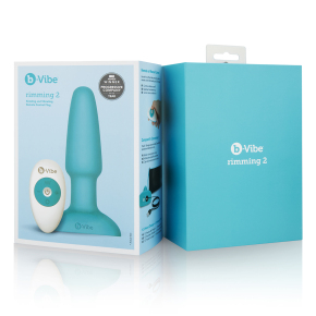 Вибровтулка с имитацией римминга b-Vibe Rimming Plug, голубая