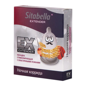 Стимулирующая насадка с усиками Sitabella Condoms Ночная Коррида