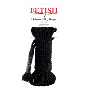 Верёвка для фиксации Pipedream Deluxe Silky Rope, чёрная