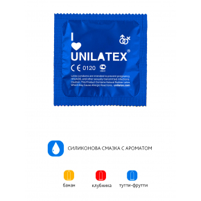 Ароматизированные презервативы Unilatex Multifruits, 15 шт.
