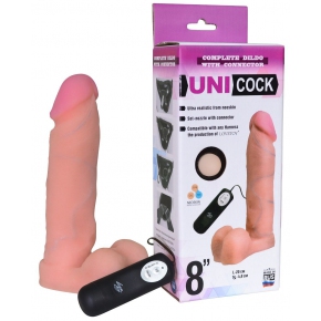 Фаллическая насадка Харнесс Unicock 8" с вибрацией