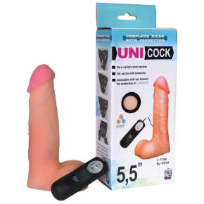 Фаллическая насадка Харнесс Unicock 5.5" с вибрацией