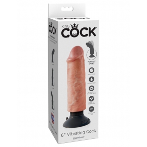 Вибромассажер Pipedream 6" Vibrating Cock, телесный