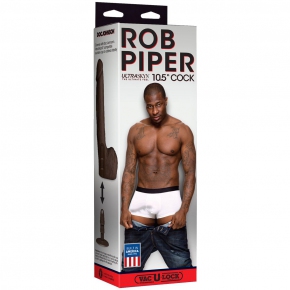 Rob Piper Ultraskyn 10.5" Cock — темнокожий фаллоимитатор на присоске, 26.9×5.1 см