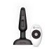 Анальная вибропробка с 3 моторамина пульте ДУ b-Vibe Trio Plug, черная