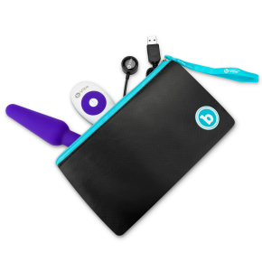 Анальная вибропробка с 3 моторамина пульте ДУ b-Vibe Trio Plug, фиолетовая