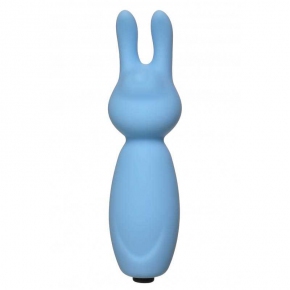 Мини-вибратор с ушками Funny Bunny Blue, голубой