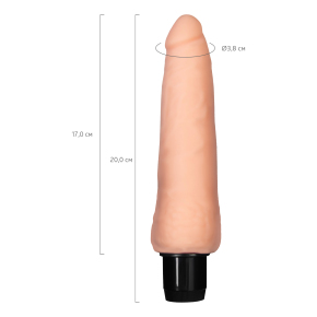 Многоскоростной водонепроницаемый вибратор из материала «живое тело», 20×3.8 см