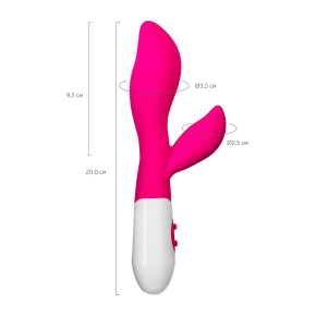 A-Toys Lilu — вагинально-клиторальный вибратор, 20×3.5 см