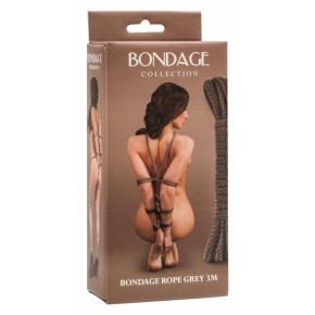 Bondage Collection, серая — веревка для связывания, 3 м