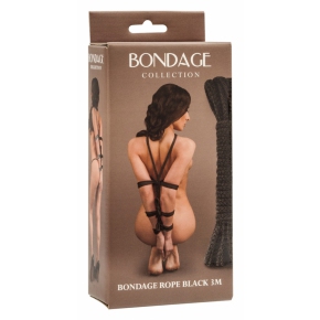 Bondage Collection, черная — веревка для связывания, 3 м