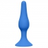 Slim Anal Plug Small, синяя — малая анальная пробка из силикона, 10.5×2.5 см
