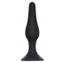 Slim Anal Plug Small, черная — малая анальная пробка из силикона, 10.5×2.5 см