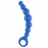 Flexible Wand, синяя — упругая анальная цепочка из силикона, 18×3 см