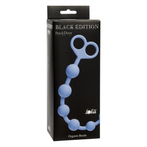 Orgasm Beads, голубая &mdash; анальная цепочка из силикона, 33.5 см