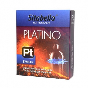 Стимулирующая насадка с усиками Sitabella condoms Platino Вулкан