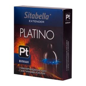 Стимулирующая насадка с усиками Sitabella condoms Platino Вулкан
