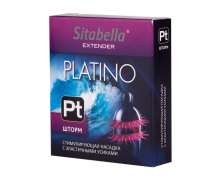 Стимулирующая насадка со спиралью из усиков Sitabella condoms Platino Шторм