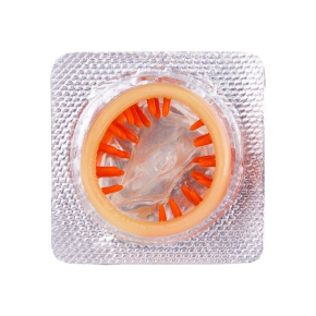 Стимулирующая насадка с шипиками по бокам Sitabella condoms Platino Тайфун