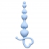 Begginers Beads, голубая — анальная цепочка из силикона, 18×3 см