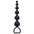 Heart's Beads, черная — анальная цепочка из силикона, 18×3 см