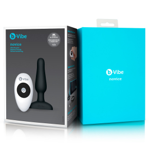 Анальная вибропробка b-Vibe Novice Plug, черная