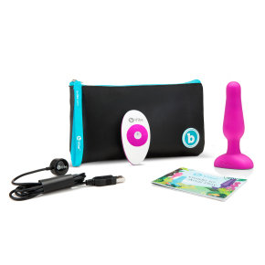 Анальная вибропробка b-Vibe Novice Plug, фуксия
