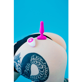 Анальная вибропробка b-Vibe Novice Plug, фуксия