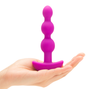 Анальные вибробусы на пульте ДУ b-Vibe Triplet Anal Beads, фуксия