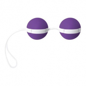 Фиолетово-белые вагинальные шарики Joyballs Bicolored, Ø3.5