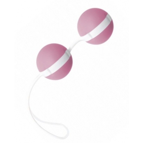 Нежно-розовые вагинальные шарики Joyballs Bicolored, Ø3.5