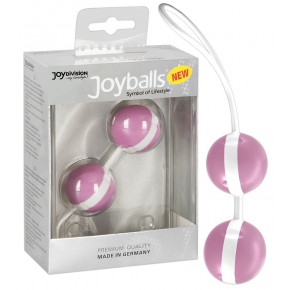 Нежно-розовые вагинальные шарики Joyballs Bicolored, Ø3.5