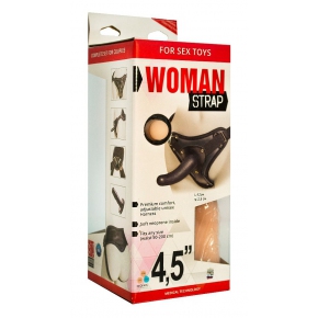 Woman Strap 4.5" — женский страпон с вагинальной пробкой, 12×2.5 см