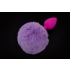 Маленькая розовая силиконовая пробка с пушистым фиолетовым хвостиком, ⌀2.7 см