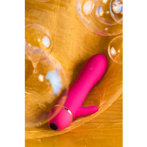 Вибромассажёр с небольшим клиторальным отростком Liby