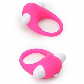 Эрекционное кольцо Lit-Up Silicone Stimu Ring 6, розовое