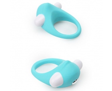 Эрекционное кольцо Lit-Up Silicone Stimu Ring 6, голубое