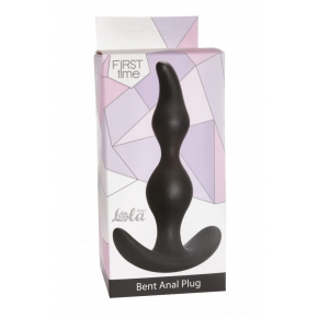 Анальная пробка Lola Toys Bent Anal Plug Black, чёрная