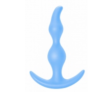 Анальная пробка Lola Toys Bent Anal Plug Blue, голубая