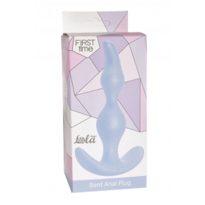 Анальная пробка Lola Toys Bent Anal Plug Blue, голубая