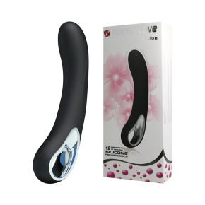 Гладкий вибратор с 12 видами вибрации Pretty Love Alston, черный