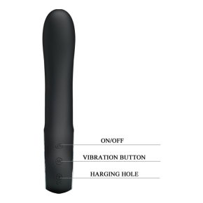 Гладкий вибратор с 12 видами вибрации Pretty Love Alston, черный