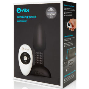 Анальная пробка с римминг-эффектом b-Vibe Rimming Plug Petite, черная