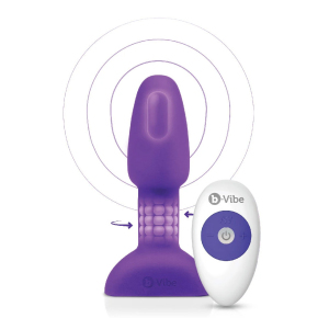 Анальная пробка с римминг-эффектом b-Vibe Rimming Plug Petite, фиолетовая